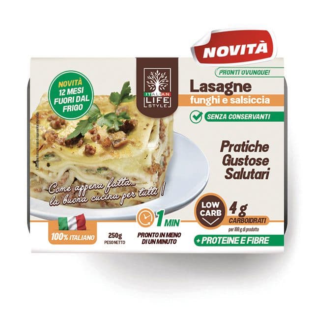 Lasagne con funghi e salsiccia 250g
