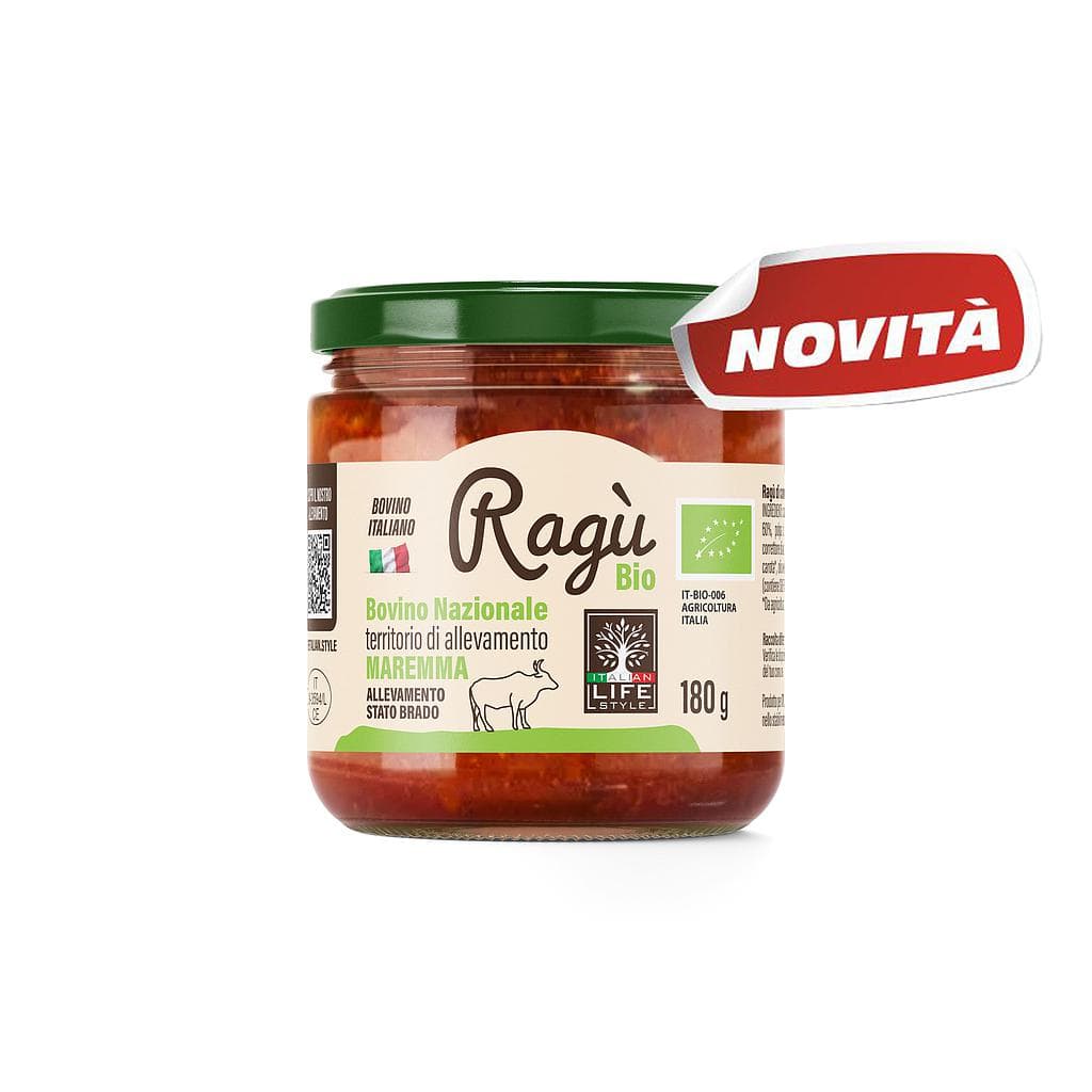Ragù di Bovino Bio 180g - Regolamento (UE) 2018/848-IT-BIO-14