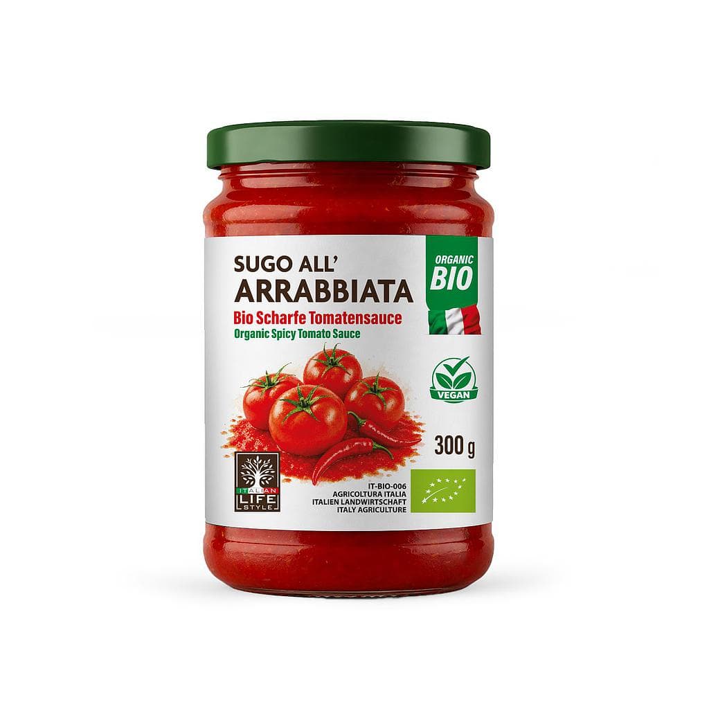 Sugo all'arrabbiata BIO 300g - Regolamento (UE) 2018/848-IT-BIO-14