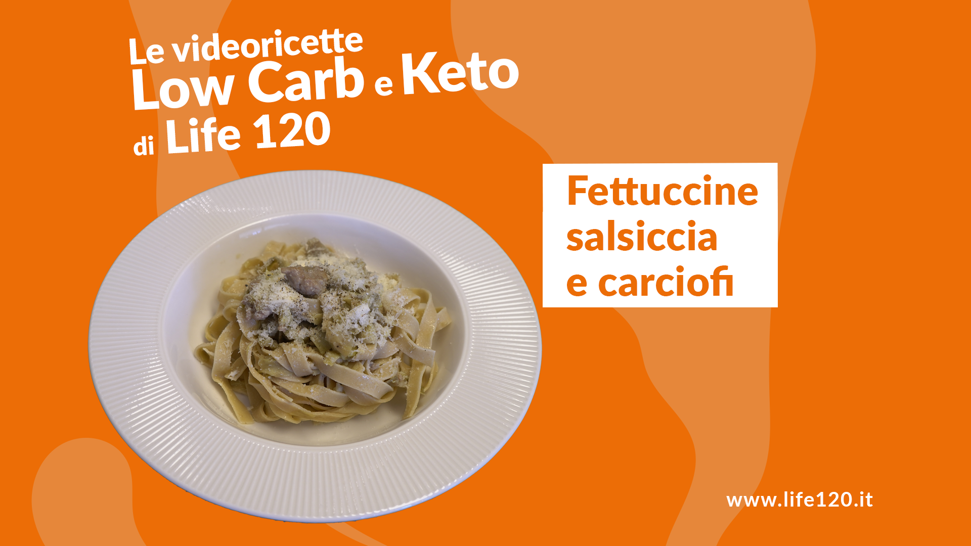 Fettuccine Low Carb / Keto Salsiccia e Carciofi