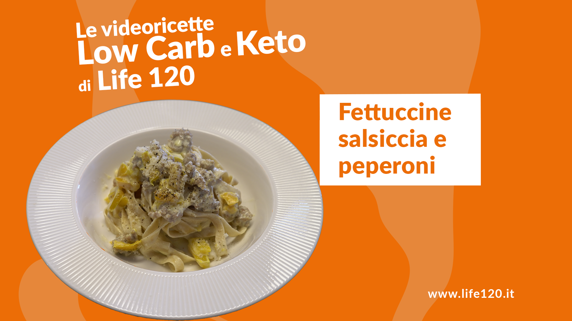Fettuccine Low Carb / Keto Salsiccia e Peperoni